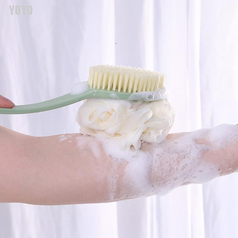 (Hàng Mới Về) Bàn Chải Tắm Cán Dài Tẩy Tế Bào Chết Tiện Dụng