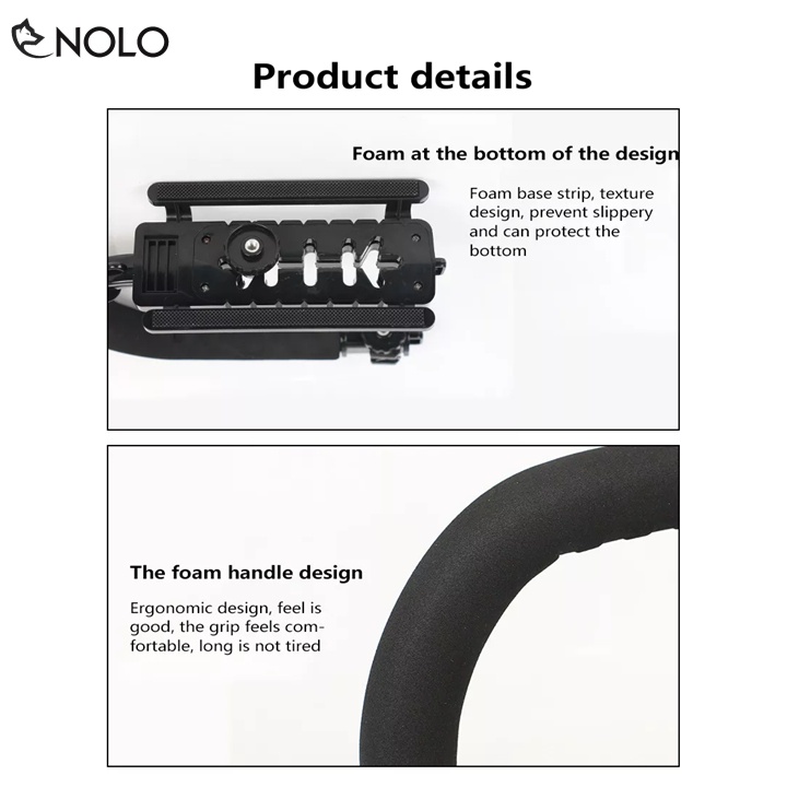 Tay Cầm Chống Rung Gimbal Chữ C Model AY49U Cho Máy Quay Phim Điện Thoại Máy Ảnh Đèn Trợ Sáng Đi Kèm Nhiều Phụ Kiện