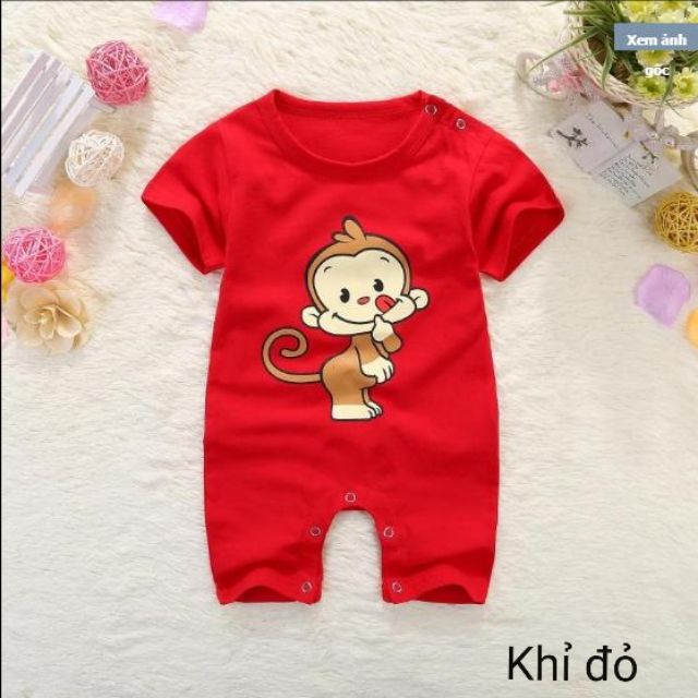 Sỉ lố 50b body đùi hình thú cute chất cotton co dãn mát mịn 3-14kg