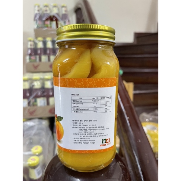 Đào Vàng - Làm trà Đào - ăn trực tiếp - Đào Hàn Quốc 680g