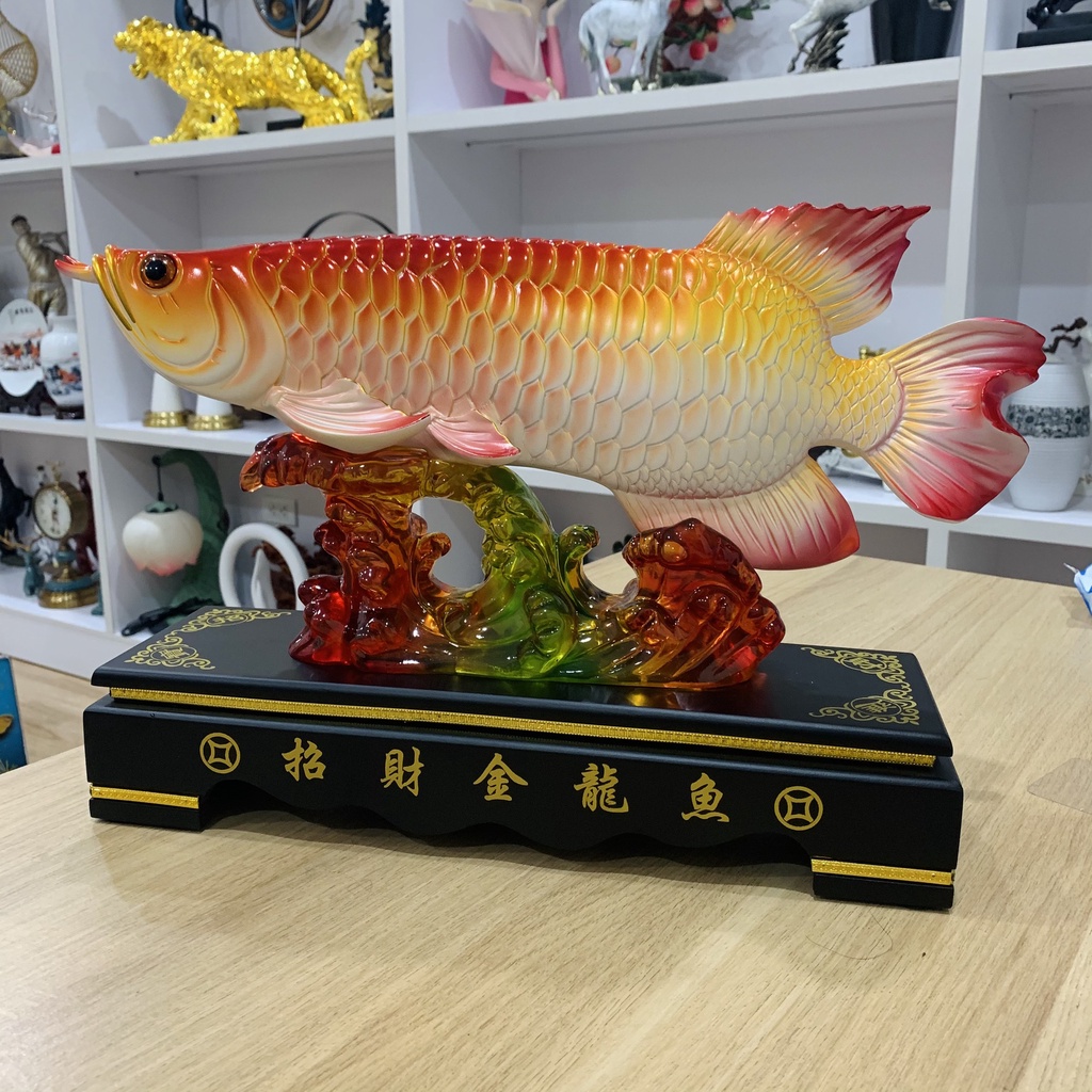 Tượng Kim long ngư chiêu tài lộc - Tượng cá phong thủy T23