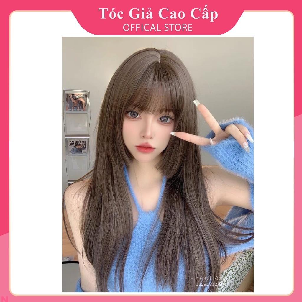 Tóc giả nữ nguyên đầu mái dày đủ mẫu, tặng kèm lưới trùm wig, BHT026