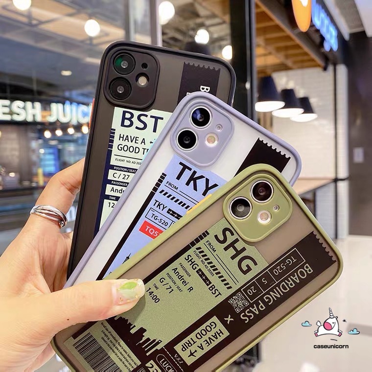 Ốp lưng bảo vệ máy ảnh họa tiết vé máy bay iPhone 11 12 Pro Max 12mini  8plus 7plus 11Pro Max X XS MAX XR 6 6s 8 7 Plus | BigBuy360 - bigbuy360.vn