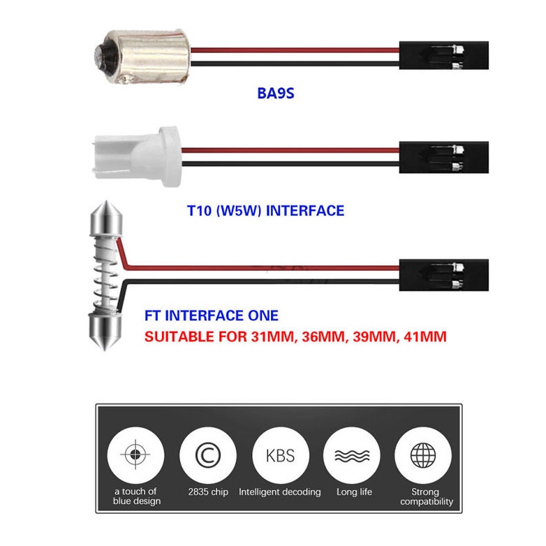 Bóng Đèn LED T10 COB W5W LED T10 C5W BA9S H21W DC 12V Chuyên Dụng Cho Xe Hơi