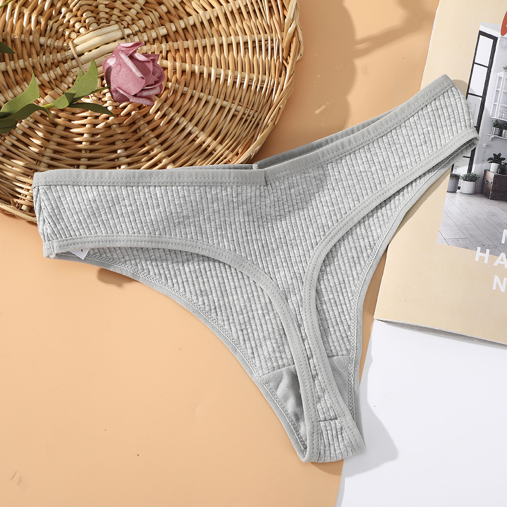 Quần Lót Lọt Khe Aijolen Vải Cotton Thoáng Khí Lưng Thấp Màu Trơn Gợi Cảm Cho Nữ