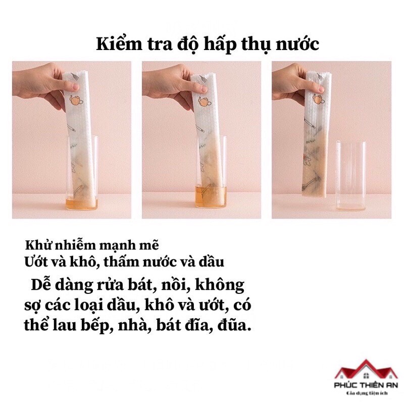 Cuộn giấy lau nhà bếp đa năng có thể tái sử dụng nhiều lần - Tiện dụng, tiết kiệm