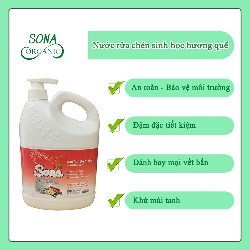 Nước Rửa Chén SoNa Hương Quế 1,6kg