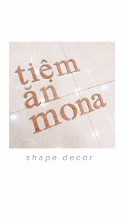 Combo chữ dán tường chất liệu gỗ