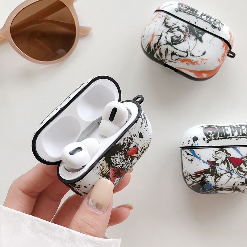 Vỏ Bảo Vệ Hộp Sạc Tai Nghe AirPods Pro2 AirPods Pro AirPods3 gen3 AirPods2 Họa Tiết Hoạt Hình One Piece Luffy & Zoro & ACE