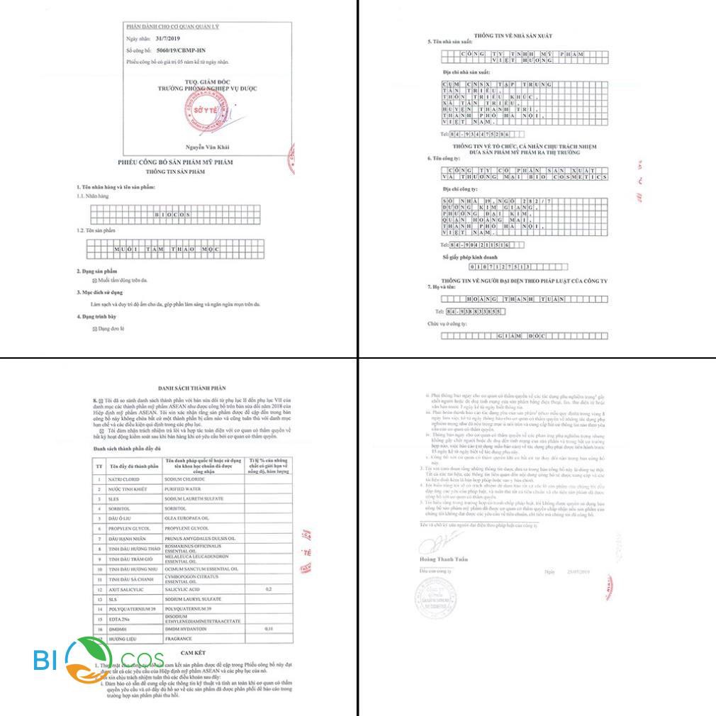 Muối tắm thảo mộc BIOCOS kháng khuẩn, ngừa viêm, tránh cảm, thư giãn và loại sạch tế bào chết 200g