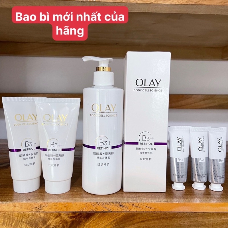 Kem sữa dưỡng thể olay retinol b3 b3 + retinol olay chống lão hoá làm mịn trắng da sau 10 ngày body olay retinol b3