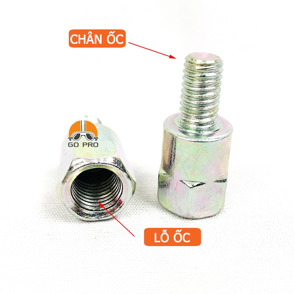 01 Ốc Chuyển Đổi Chân Gương Xe Máy 10mm - 10mm