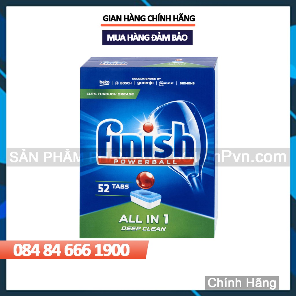 Viên rửa bát Finish All in One dành cho máy rửa chén bát