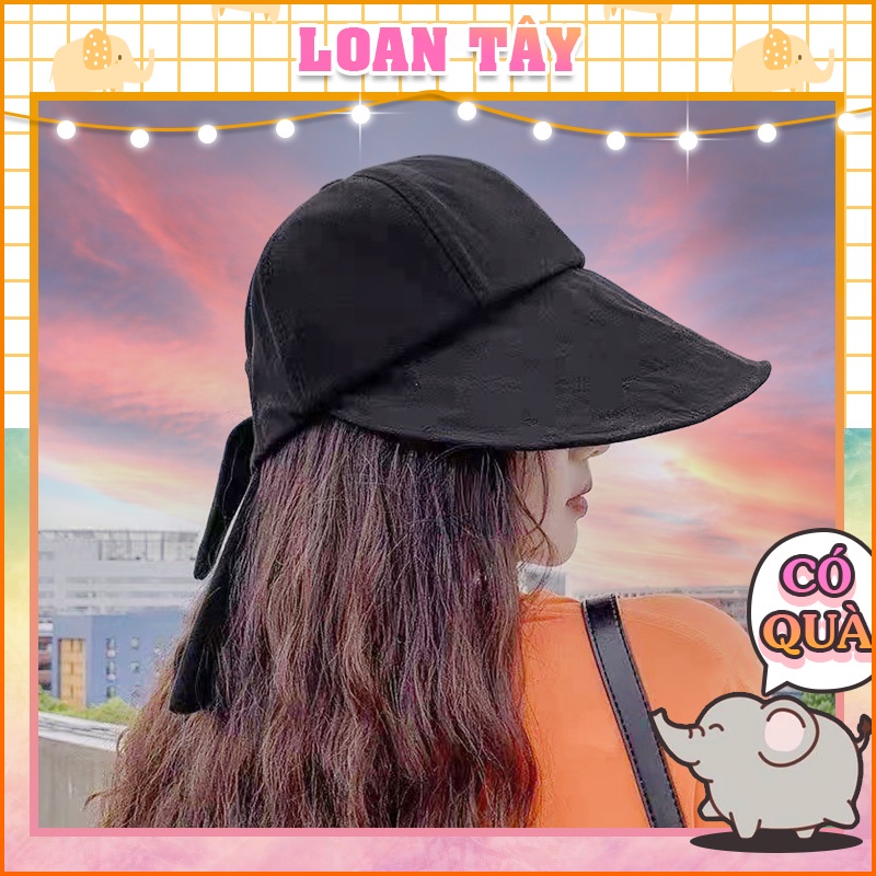 Nón Vải Phối Dây Buộc Vành Nón Lớn Chống Nắng L2131