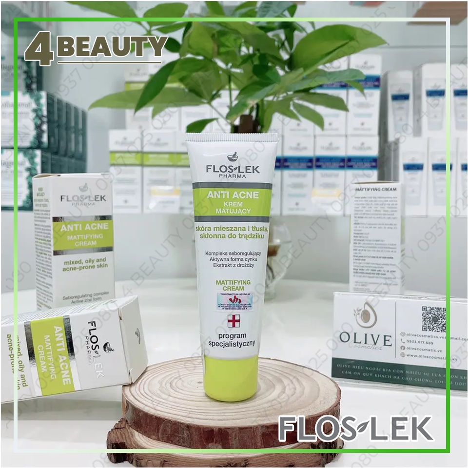 Kem Dưỡng Ẩm Và Kiểm Soát Dầu Floslek Anti Acne Mattifying Cream