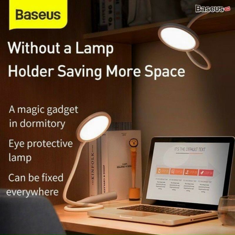 Đèn đọc sách bảo vệ mắt Baseus Comfort Reading Lamp (1800mAh, Touch Control, 4000K Natural Light, Hose Desk Lamp)