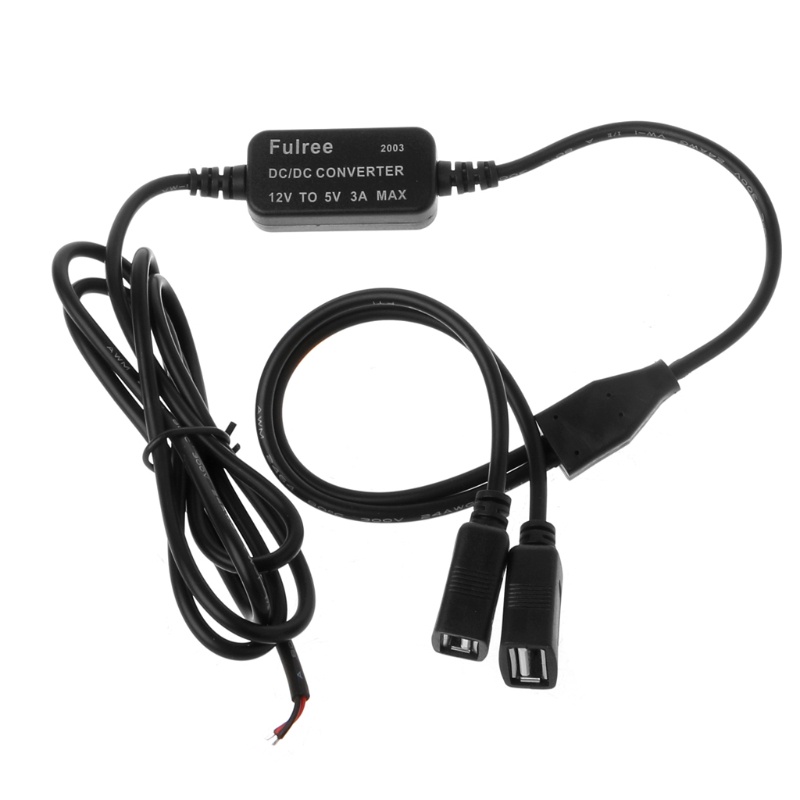 Bộ chuyển đổi nguồn 12V sang 5V 3A DC cho xe hơi