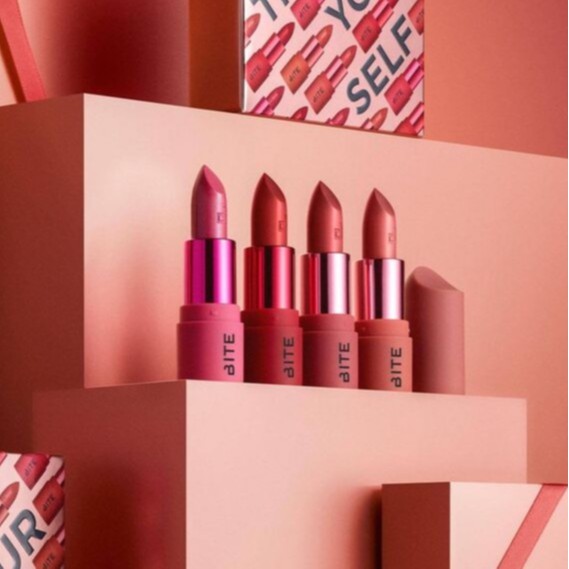Set son mini BITE BEAUTY Creamy Color 4-Piece Mini Amuse Bouche Supercharged Lipstick Set