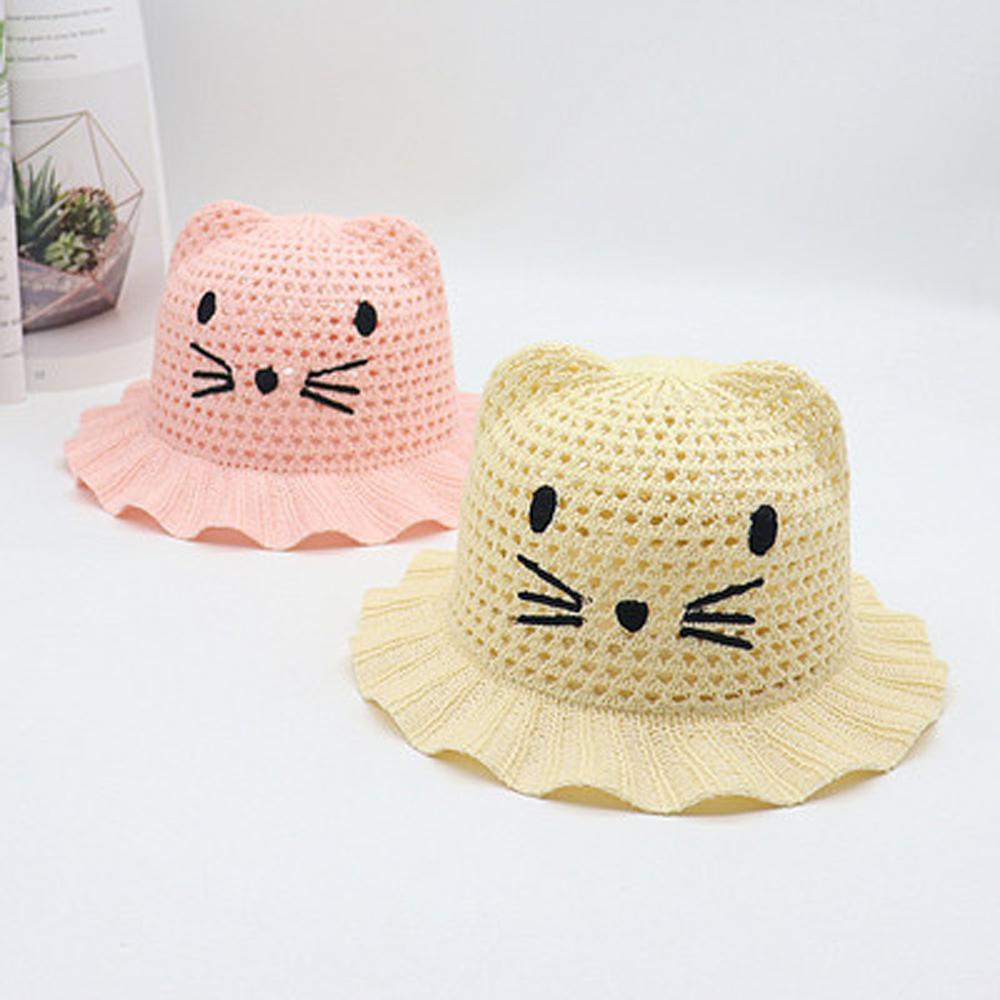 Nón Cối Hoạ Tiết Chú Mèo Thời Trang Mùa Hè Cho Bé