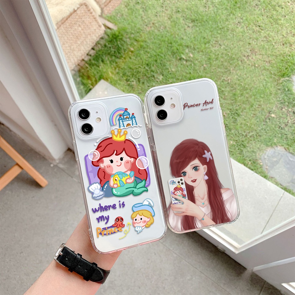Ốp Điện Thoại Họa Tiết Hoạt Hình Nàng Tiên Cá Cho Iphone 11 Pro Max 12 Pro Max 13 Pro Max Mini 6 7 8 6 7plus Se 2020 X Xs Xr 5 4