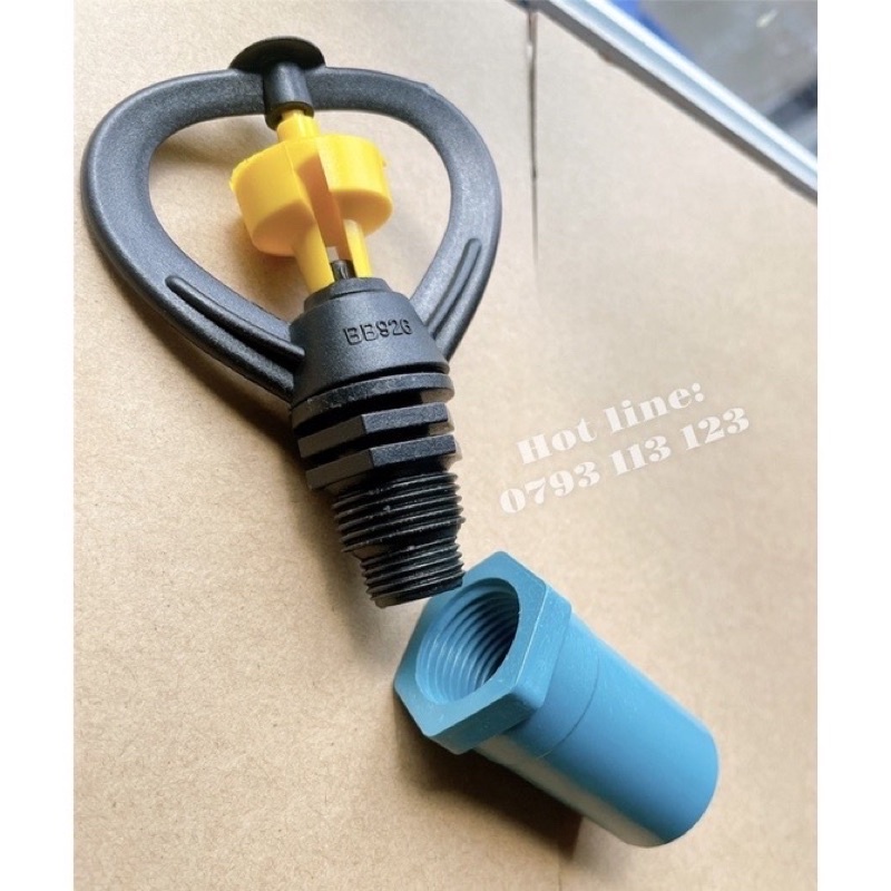 Bộ 10 Béc tưới cây 360 độ BB926 tặng kèm 10 đầu nối 21 ren trong 21