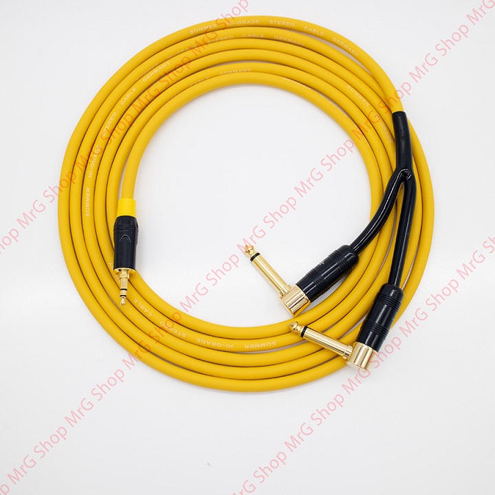 Dây 3 5mm Ra 2 Jack 6 Ly Góc Vuông, dài 10met 8met 6met - MrG