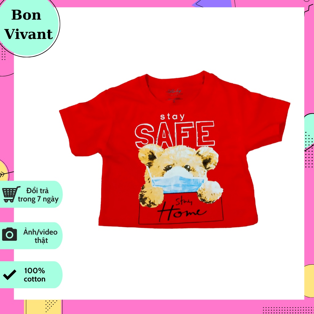 Áo thun tay lỡ form rộng chất liệu cotton,hoạ tiết cực xinh size da dạng cho Bé Gái