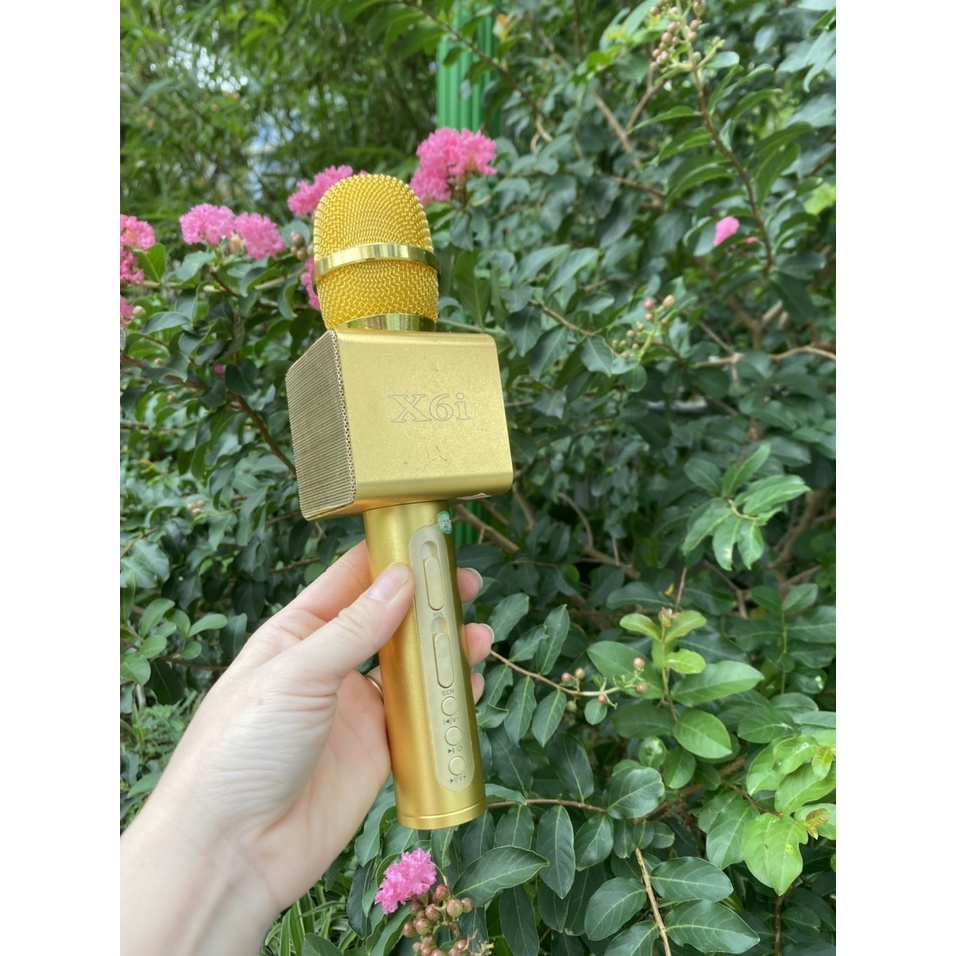 X6 I Míc hát micro karaoke Loa kèm micro 3 trong 1 kết nối Bluetooth
