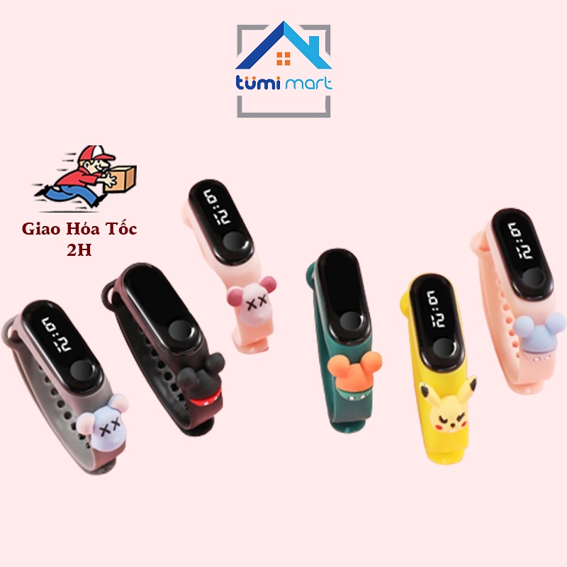Đồng Hồ Điện Tử Đeo Tay Mặt Led Dây Silicon ZGO DISNEY Cho Bé Yêu (GIAO MÀU NGẪU NHIÊN)