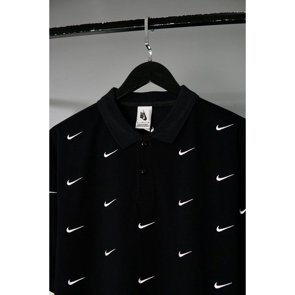 Áo thun Polo Nike Full Logo Thêu Nam Nữ Cổ Bẻ - Vải Vải Cá Sấu Cotton Lacoste Trẻ Trung