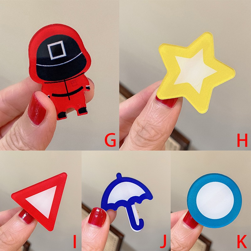 Kẹp Tóc Không Trượt Nhiều Màu Sắc Họa Tiết Hoạt Hình Cho Bé Gái