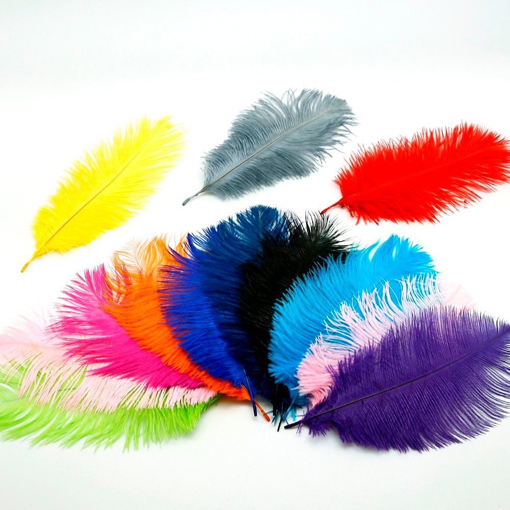 Lông đà điểu nhiều màu 15-20 cm  dùng tự làm đồ trang trí thủ công/ quần áo