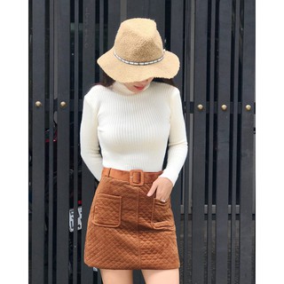 CHÂN VÁY TÚI ĐẮP KÈM BELT V024 (CHỈ CÒN ĐEN)