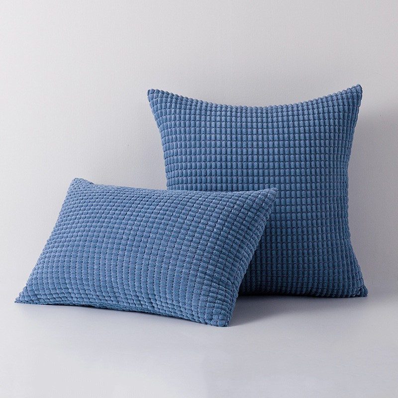 Vỏ Gối Tựa Lưng Nhung Dập Caro Ô Nhỏ Sang Trọng | BigBuy360 - bigbuy360.vn