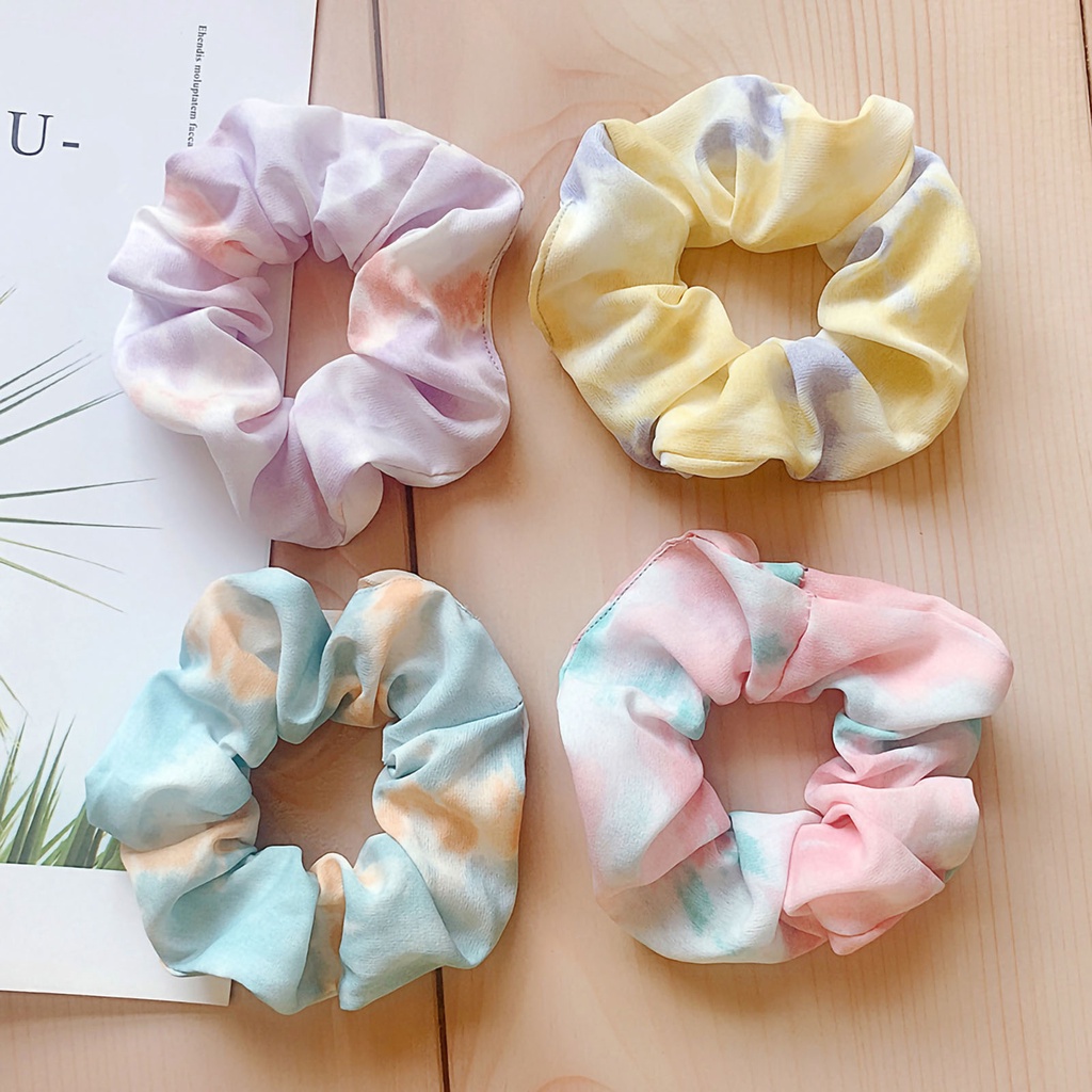 Chiết khấu Scrunchies tóc Vải bóng mềm nhẹ Thắt lưng co giãn thoải mái cho các bữa tiệc Trang phục hàng ngày  Giao hàng nhanh chóng