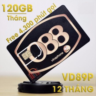 Sim 4G Vina VD89P 120Gb - TK Chính 100k , Sim 10 số