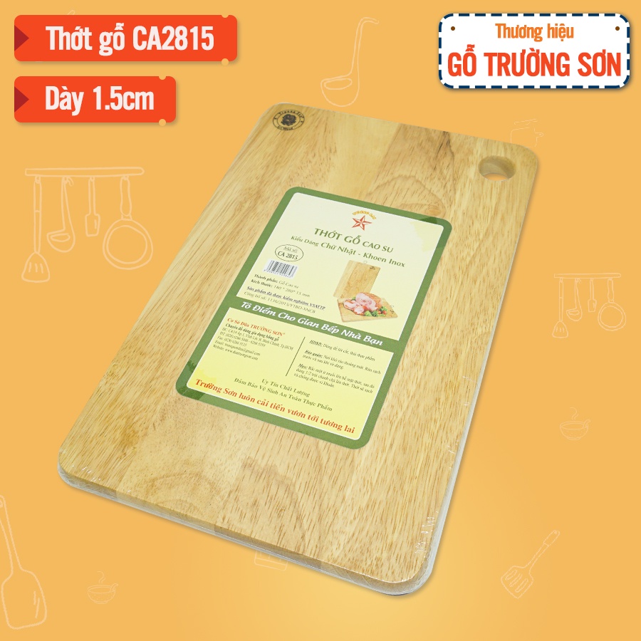 Thớt Gỗ Chữ Nhật CA2815 – Gỗ Trường Sơn