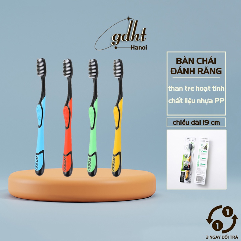 Bàn Chải Đánh Răng , Bàn Chải Than Tre Hoạt tính Bossi Hàn Quốc - an toàn tuyệt đối cho sức khỏe (BCB03)