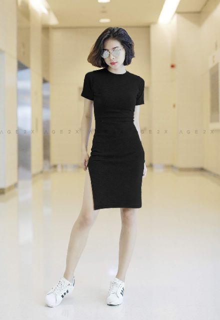 Đầm body xẻ tà AGE2X | BigBuy360 - bigbuy360.vn