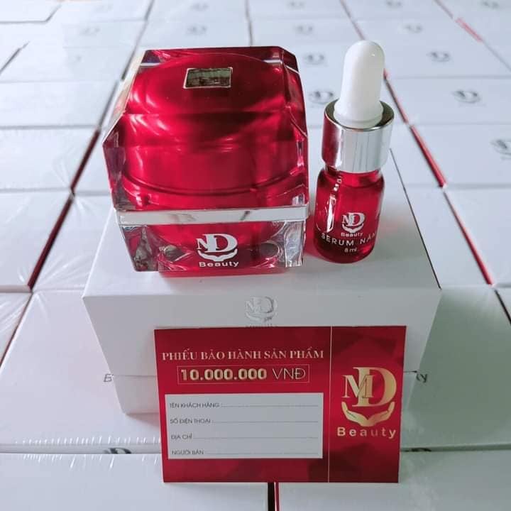 Kem Face Nám Lựu Đỏ MD Beauty - Combo Melasma Làm Mờ Thâm Nám Tàn Nhang Dưỡng Trắng Da