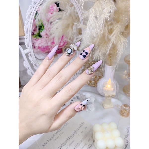 Móng tay giả - nailbox thiết kế - thỏ sang chản