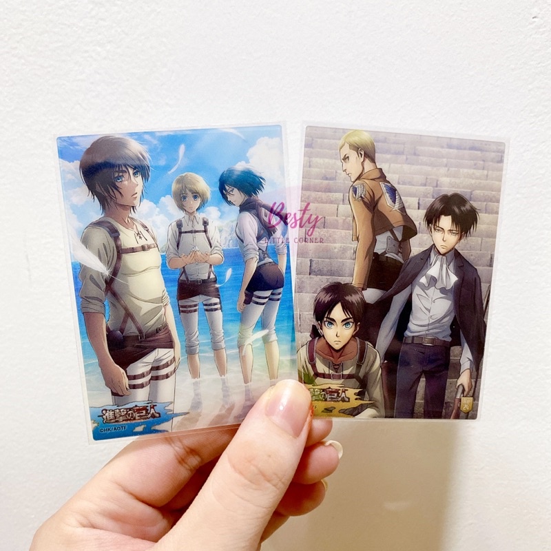 Card nhân phẩm ATTACK ON TITAN tự chọn - Card nhân phẩm đã bóc Thẻ Eren Mikasa Levi Hange Armin Shingeki no Kyojin