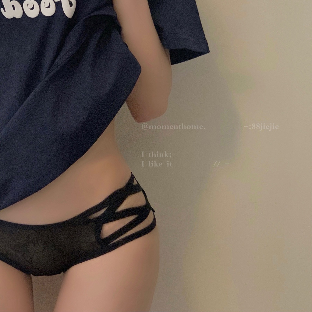 Quần lót cotton LEOSOXS lưng thấp phối lưới thoáng khí quyến rũ cho nữ