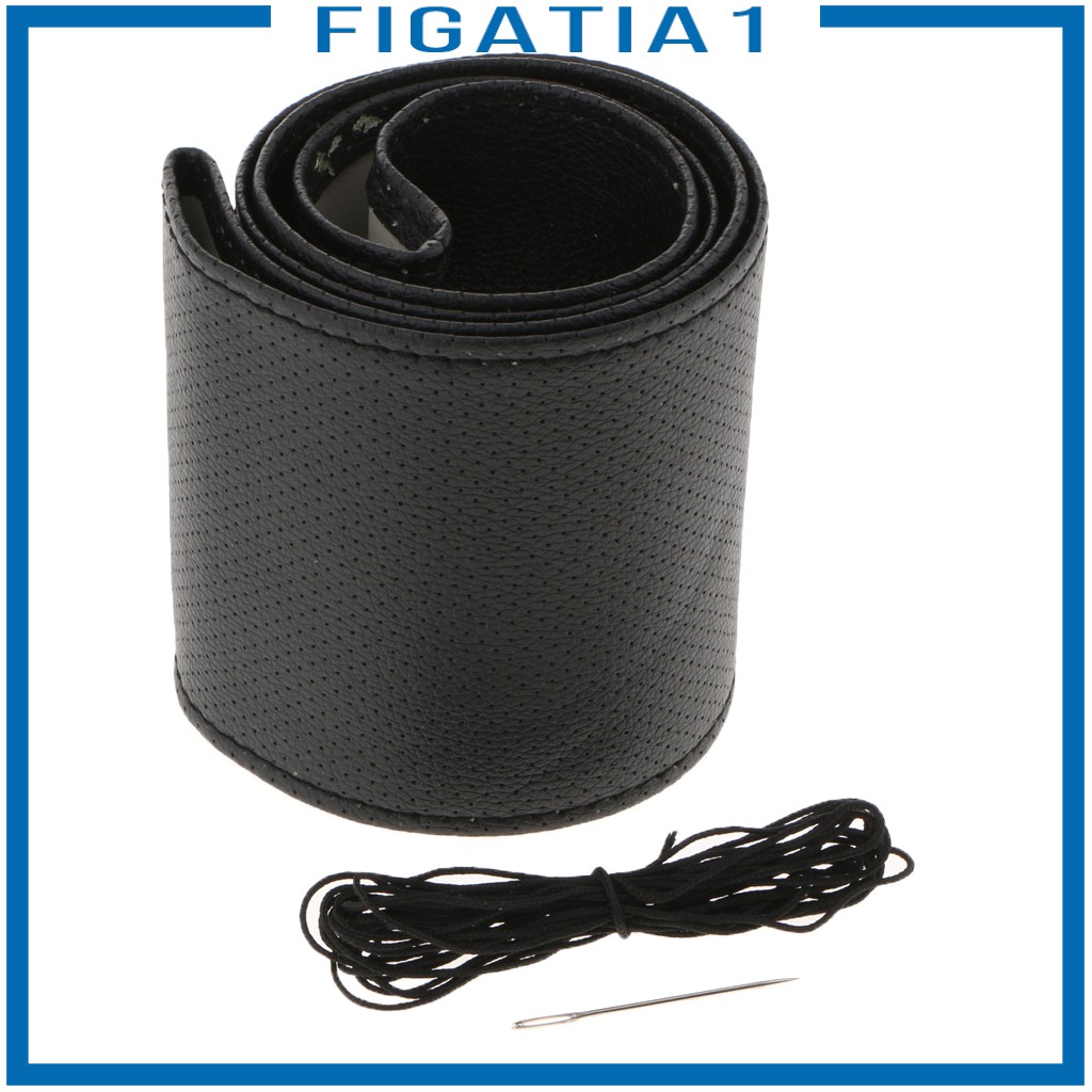 Vỏ Bọc Vô Lăng Xe Hơi Bằng Da Thật 15 inch Chống Trượt Thoáng Khí Không Mùi DIY