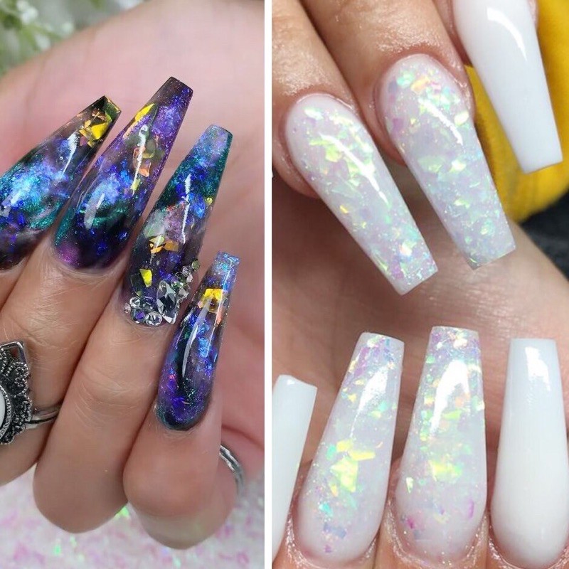 Nhũ giấy màu kim tuyến-phụ kiện nail móng