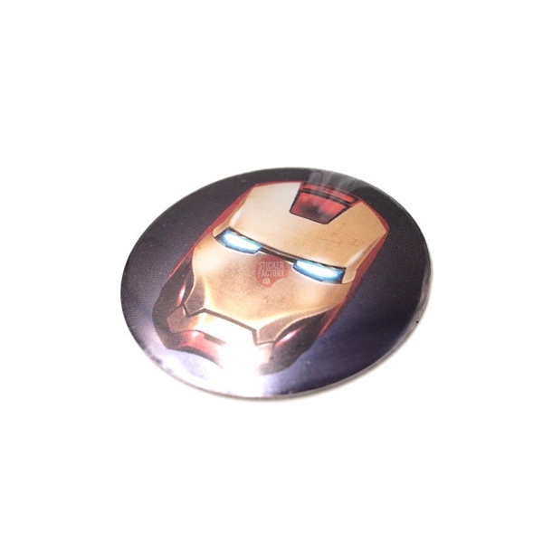 Sticker metal dán mâm xe hơi tròn 5.5cm - Iron man miếng lẻ