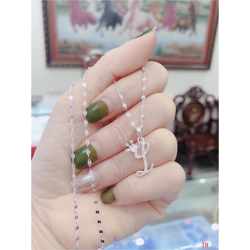 DÂY CHUYỀN MẶT CHỮ CÁI BẠC TA ĐẦU VƯƠNG MIỆN