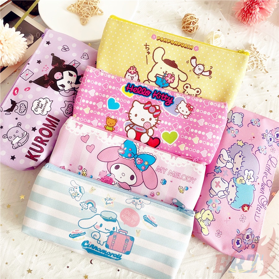 1pc ❀ Hộp Bút Chì Sanrio ❀ Túi Đựng Bút Hình Hello Kitty Cinnamoroll Kuromi My Melody Pompompurin