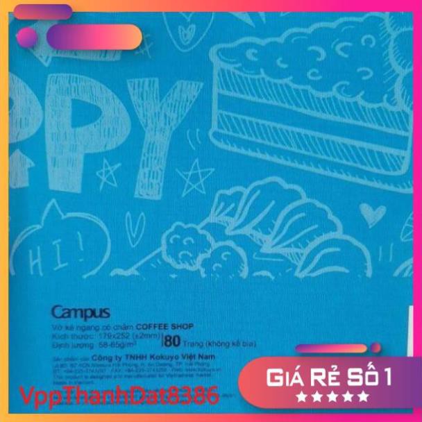 (Sale)  Vở Campus 80 trang có chấm mẫu siêu cute