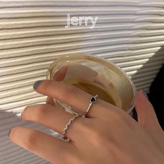 Set 2 nhẫn nữ basic tối giản mạ bạc Jerry Accesories N10